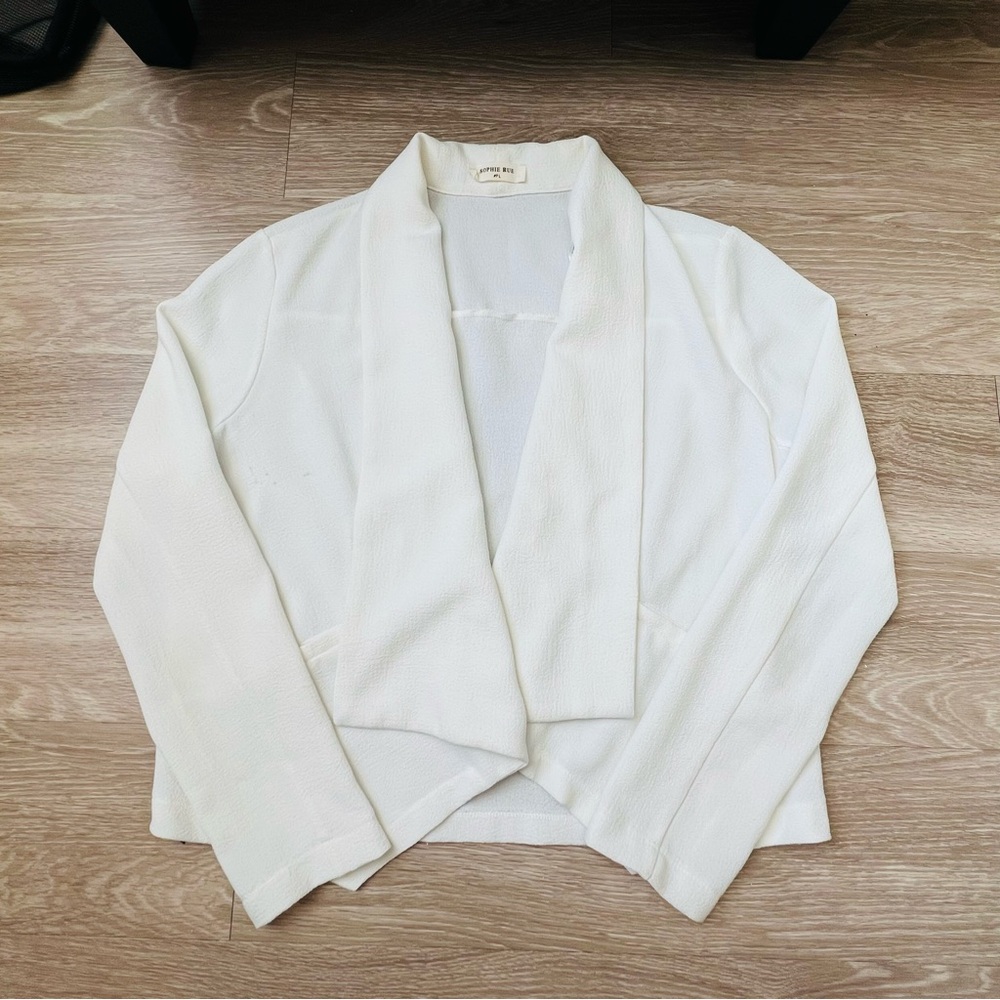 Sophie Rue Cream Textured Blazer
